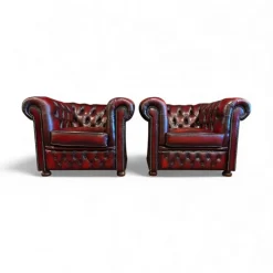 Pamono Chesterfield Leather Sofa and Chairs from Winchester, Set of 3 New