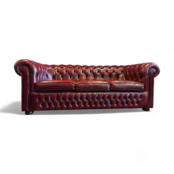 Pamono Chesterfield Sleeper Sofa in Leather