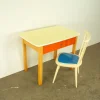 Pamono Children's Desk with Chair in Beech and Formica, 1960s, Set of 2 New