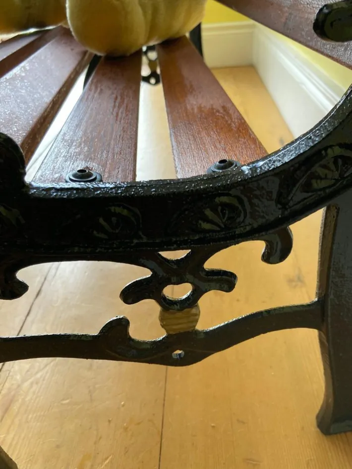 Pamono Childrens Safari Animals Themed Hand Painted Cast Iron & Mahogany Garden Bench Best