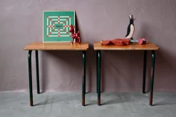 Pamono Children's School Desks, France, 1950s, Set of 2