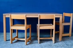 Pamono Children's Table and Chairs, 1960s, Set of 4 New