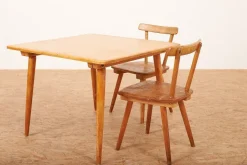 Pamono Childrens Table and Chairs by Jacob Müller for Wohnhilfe, Set of 3 Discount