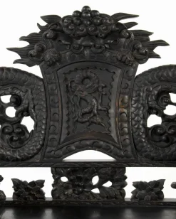 Pamono Chinese Carved Wood Living Room Set, 1930s, Set of 4 Outlet