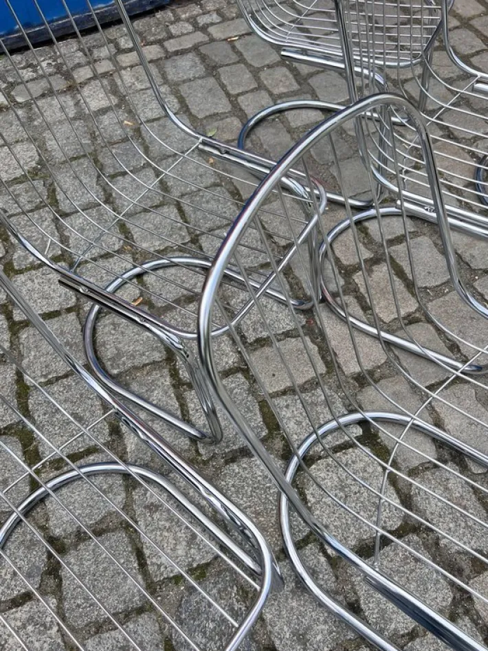 Pamono Chrome Cantilever Chair by Gastone Rinaldi Best