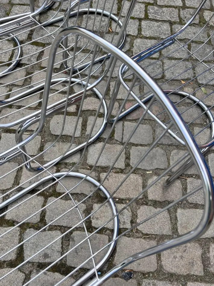 Pamono Chrome Cantilever Chair by Gastone Rinaldi Best