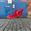 Pamono Chrome Cantilever Chair with Velvet Cushion Cover by Gastone Rinaldi Outlet