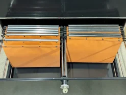 Pamono Chrome-Plated and Black Metal Wall Cabinet by Fritz Haller for USM Haller, 1980s Online