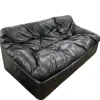 Pamono Cinna Black Leather Sofa, 1970 Best