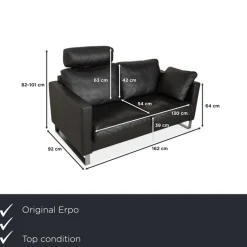 Pamono CL 500 Leather Two-Seater Sofa from Erpo Outlet