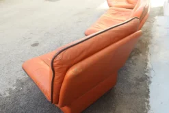 Pamono Cognac Leather Gabbiano Sofa & 2 Chairs from Lev&Lev, 1980s, Set of 3 Clearance