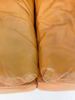 Pamono Confidential Seating Set in Cognac Leather by Alberto Rosselli for Saporiti, Italy, 1970s, Set of 4 Best