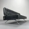 Pamono Constanze Daybed in Black Leather by Johannes Spalt for Wittmann, Vienna, 1960s Hot