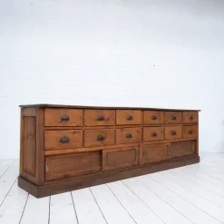 Pamono Craft Cabinet with Drawers and Sliding Doors, 1900s New
