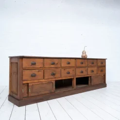Pamono Craft Cabinet with Drawers and Sliding Doors, 1900s New