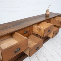 Pamono Craft Cabinet with Drawers and Sliding Doors, 1900s New