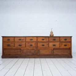 Pamono Craft Cabinet with Drawers and Sliding Doors, 1900s New