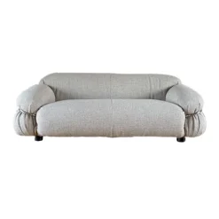 Pamono Cream Bouclé Sesann 2-Seat Sofa by Gianfranco Frattini for Cassina, 1973 New