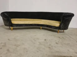Pamono Curved Sofa by Federico Munari, 1950s