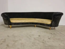 Pamono Curved Sofa by Federico Munari, 1950s