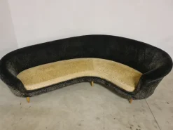 Pamono Curved Sofa by Federico Munari, 1950s