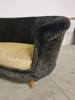 Pamono Curved Sofa by Federico Munari, 1950s