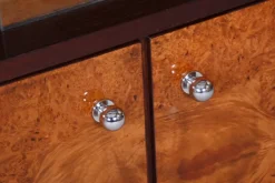 Pamono Czech Art Deco Cabinet in Oak, Maple and Glass, 1930s Sale