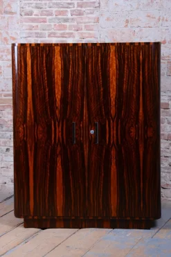 Pamono Czech Bauhaus Wardrobe in Maple and Macassar Ebony, 1920s Discount