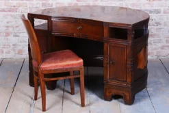 Pamono Czech Cubistic Writing Desk in Oak and Walnut, 1910s Outlet