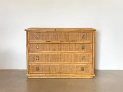 Pamono Dal Vera Bamboo Chest of Drawers, 1970s Outlet
