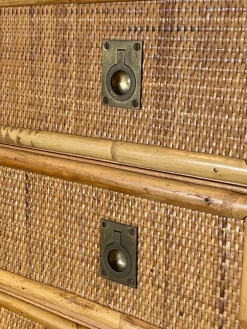 Pamono Dal Vera Bamboo Chest of Drawers, 1970s Outlet