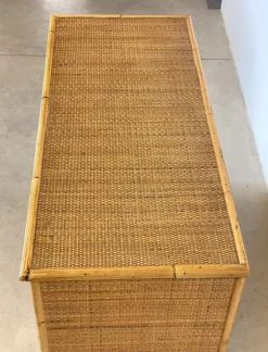 Pamono Dal Vera Bamboo Chest of Drawers, 1970s Outlet