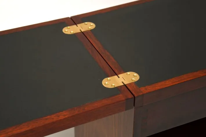 Pamono Danish Captain's Bar attributed to Reno Wahl Iversen for Dyrlund, 1960s Outlet