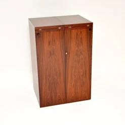 Pamono Danish Captain's Bar attributed to Reno Wahl Iversen for Dyrlund, 1960s Outlet