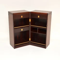 Pamono Danish Captain's Bar attributed to Reno Wahl Iversen for Dyrlund, 1960s Outlet