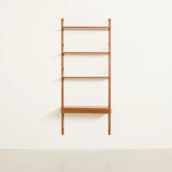 Pamono Danish Home Office Shelving Unit with Desk by Poul Cadovius, 1970s Outlet