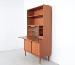 Pamono Danish Illuminated Bookcase with Bar, 1960s Clearance