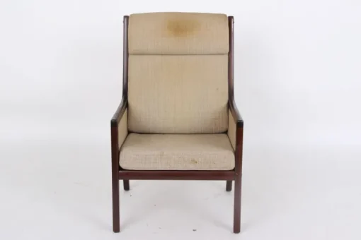 Pamono Danish Mahogany Armchair by Ole Wanscher for Poul Jeppesens Møbelfabrik, 1960s Online