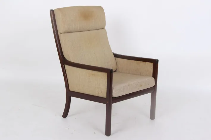 Pamono Danish Mahogany Armchair by Ole Wanscher for Poul Jeppesens Møbelfabrik, 1960s Online