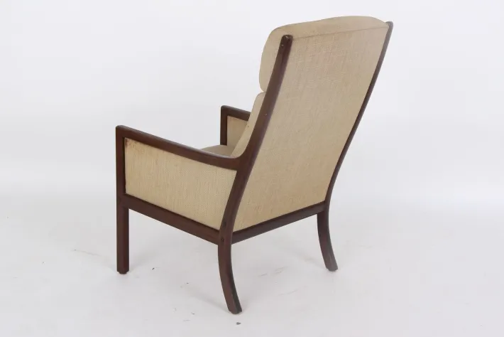 Pamono Danish Mahogany Armchair by Ole Wanscher for Poul Jeppesens Møbelfabrik, 1960s Online
