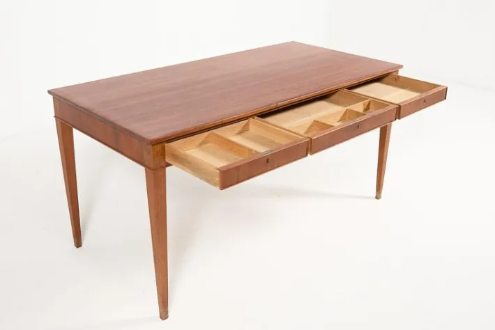 Pamono Danish Mahogany Desk from Frits Henningsen, 1950s Best