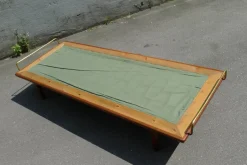 Pamono Danish Model GE-19 Teak Daybed with Brass Rail by Hans J. Wegner for Getama, 1950s Hot