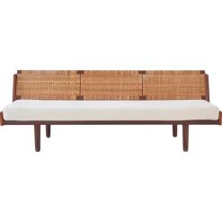 Pamono Danish Modern GE7 Daybed in Teak and Rattan attributed to Hans J. Wegner for Getama, 1950s Hot