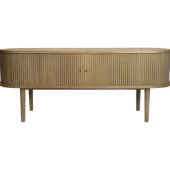 Pamono Danish Modern TV Cabinet in Oiled Oak with Venetian Blinds Best