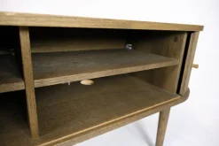 Pamono Danish Modern TV Cabinet in Oiled Oak with Venetian Blinds Best