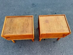 Pamono Danish Oak Nightstands, 1940s, Set of 2