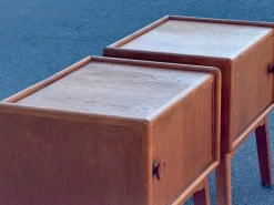 Pamono Danish Oak Nightstands, 1940s, Set of 2