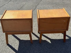 Pamono Danish Oak Nightstands, 1940s, Set of 2