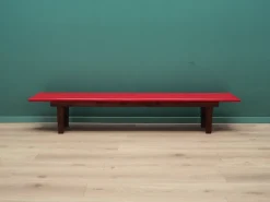 Pamono Danish Red Eco Leather Bench, 1990s Sale