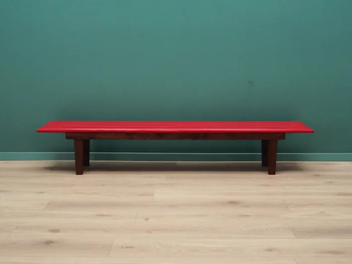 Pamono Danish Red Eco Leather Bench, 1990s Sale